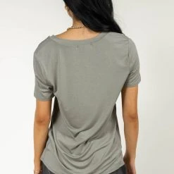 LIME N CHILI Essentials V Neck Tee In Light Olive