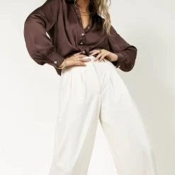 FUN 2 FUN Keagan Button Up In Brown New Arrivals