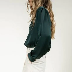 FUN 2 FUN Keagan Button Up In Emerald New Arrivals