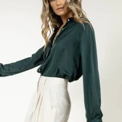 FUN 2 FUN Keagan Button Up In Emerald New Arrivals