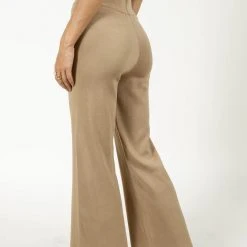 CRESCENT Pants Micaela Wide Leg Pant In Camel