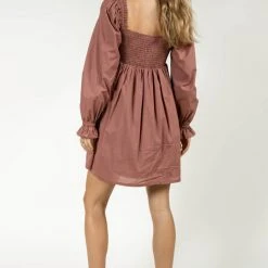 AARON & AMBER Ellison Mini Dress In Mauve