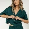 LUSH CLOTHING New Arrivals Haisley Button Up In Emerald