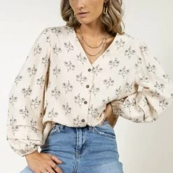 FUN 2 FUN Blaine Button Up Top New Arrivals