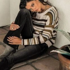 SINA Sweaters Britton Striped Sweater - FINAL SALE