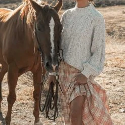 LISTICLE Sachi Plaid Skirt In Pink Back In Stock