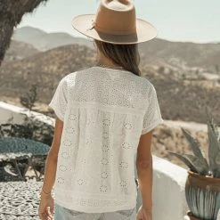 SINA Tops Zenni Eyelet Blouse