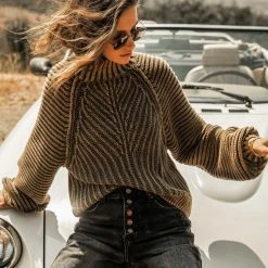 SINA Olympe Cable-Knit Sweater In Blush Sweaters