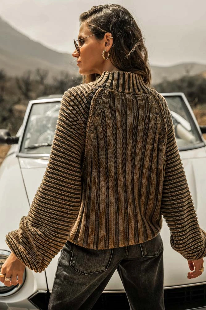 SINA Olympe Cable-Knit Sweater In Orange 9 SINA Olympe Cable-Knit Sweater In Orange