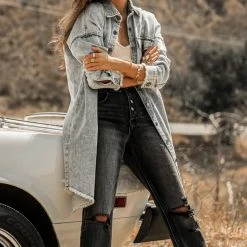 WORUI Denim Tymberlee Shirt Jacket In Black - FINAL SALE