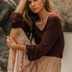 MAIZE Jasper Smocked Blouse - FINAL SALE Fresh Markdowns