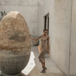 SAGE CLOTHING Saya Knit Dress In Nude - FINAL SALE Fresh Markdowns