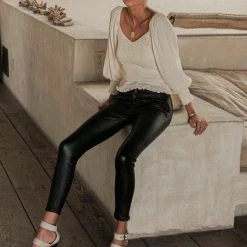 FUN 2 FUN Stefan Smocked Blouse In Black 21 FUN 2 FUN Stefan Smocked Blouse In Black