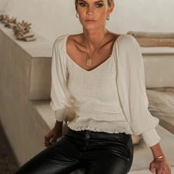 FUN 2 FUN Stefan Smocked Blouse In Black 20 FUN 2 FUN Stefan Smocked Blouse In Black