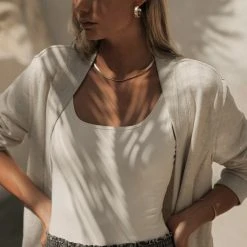 SINA Micah Bodysuit In Ivory Bohme Essentials