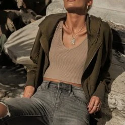 SINA Tania Utility Jacket In Olive Outerwear