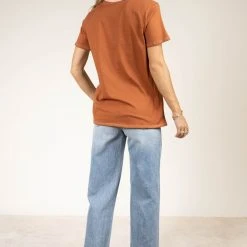 Tres Bien Owen Color Block Tee In Rust 9 Tres Bien Owen Color Block Tee In Rust