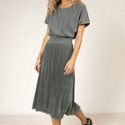 SINA Adaline Midi Dress In Olive