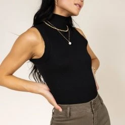 DYNAMIC FASHION Bella Ribbed Tank In Black New Arrivals