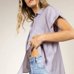 FUN 2 FUN Ruby Button Down Top New Arrivals