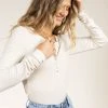WORUI Ivanna Henley Top In Natural 2 WORUI Ivanna Henley Top In Natural