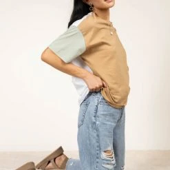 Tres Bien Brenna Tee In Tan New Arrivals
