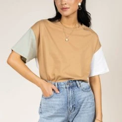 Tres Bien Brenna Tee In Tan New Arrivals