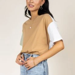 Tres Bien Brenna Tee In Tan New Arrivals