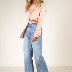 FUN 2 FUN Keagan Button Up In Blush