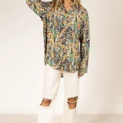 LIME N CHILI Long Sleeve Kayte Button Down Top