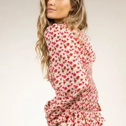 SINA New Arrivals Emery Smocked Blouse