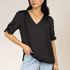 FUN 2 FUN Belinda Blouse In Black Tops