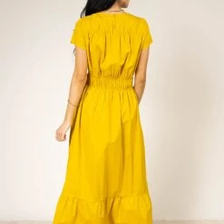 SINA Averie Tiered Dress In Chartreuse New Arrivals 9 SINA Averie Tiered Dress In Chartreuse New Arrivals