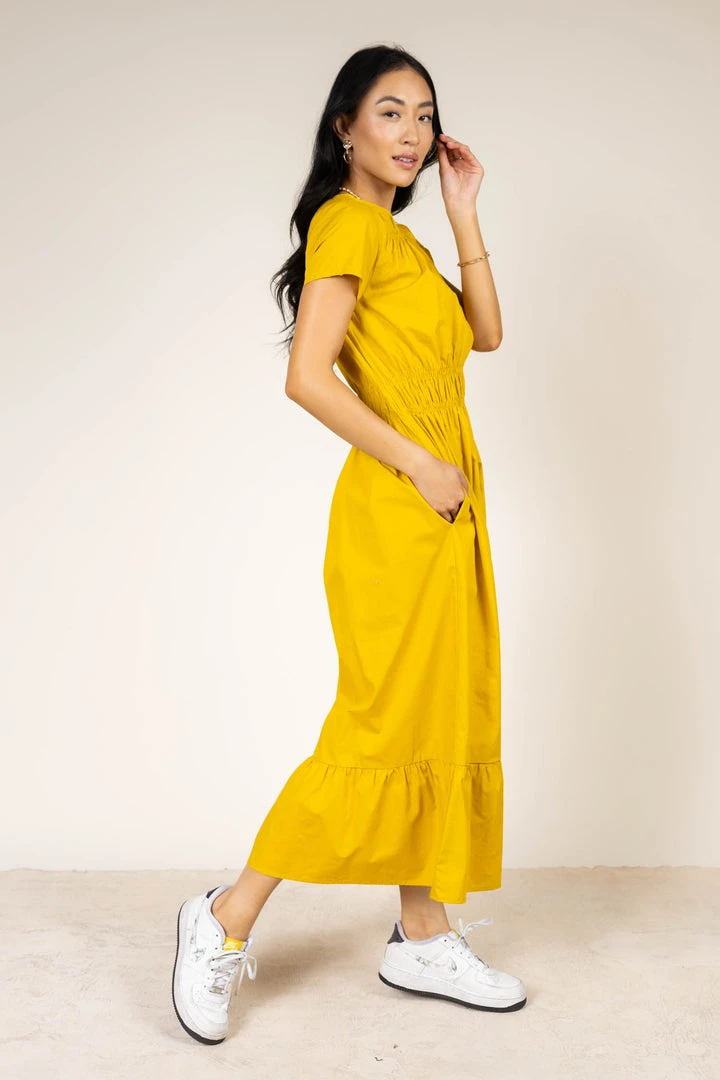 SINA Averie Tiered Dress In Chartreuse New Arrivals 3 SINA Averie Tiered Dress In Chartreuse New Arrivals