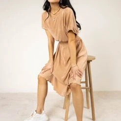 SINA New Arrivals Adaline Midi Dress In Blush