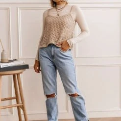 GINGER G Fresh Markdowns Ribbed Long Sleeve Mock Neck - FINAL SALE