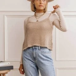 GINGER G Fresh Markdowns Ribbed Long Sleeve Mock Neck - FINAL SALE