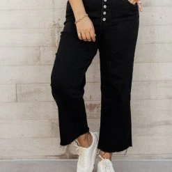 PLASTIC Flying Monkey Delia Wide Leg Denim In Black