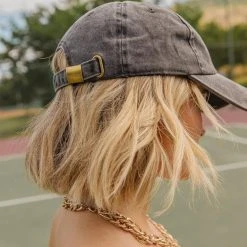 ALL MINT APPAREL Sophia Baseball Cap In Black