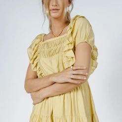 WORUI New Arrivals Laney Midi Dress In Yellow