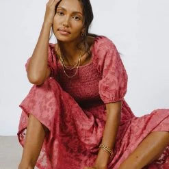 WELLMADE INC New Arrivals Santana Dress In Fuchsia