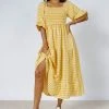 WELLMADE INC New Arrivals Elliot Gingham Dress