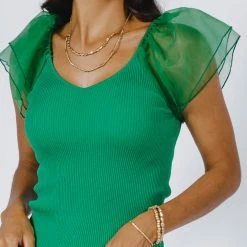 Flying Tomato Jaylin Blouse In Green New Arrivals 10 Flying Tomato Jaylin Blouse In Green New Arrivals