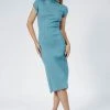 TEA N ROSE Kimi Bodycon Dress In Teal New Arrivals