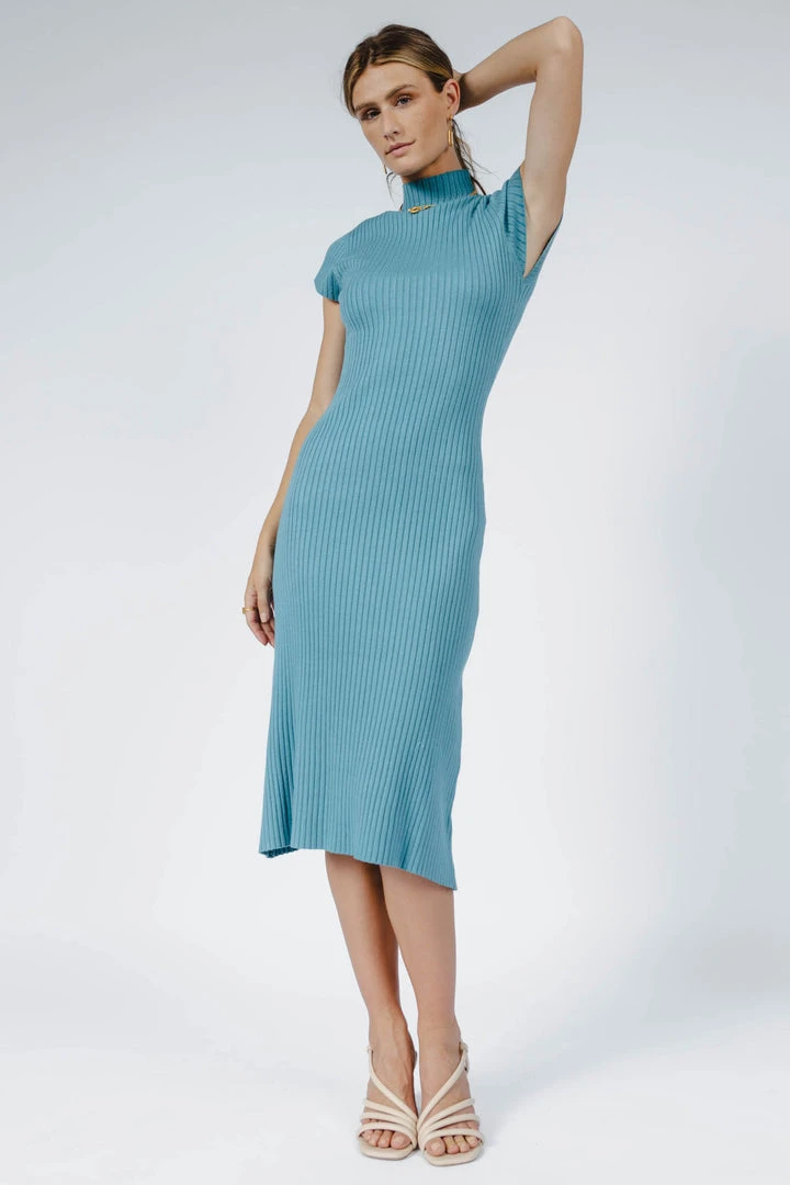TEA N ROSE Kimi Bodycon Dress In Teal New Arrivals 4 TEA N ROSE Kimi Bodycon Dress In Teal New Arrivals