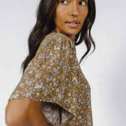 LAKE FLOWER FASHION New Arrivals Thalia Blouse In Taupe