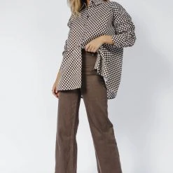 MIOU MUSE PREORDER - Darian Pants In Brown New Arrivals