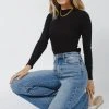 LIME N CHILI Arden Ribbed Top In Black