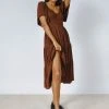 IN LOOM Skylar Midi Dress In Brown