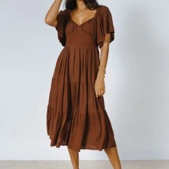 IN LOOM Skylar Midi Dress In Brown